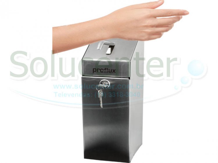 Saboneteira / Dispenser Pressão com Alavanca de Inox 304 Hospitalar e Profissional 1500 ml Proflux 51.035